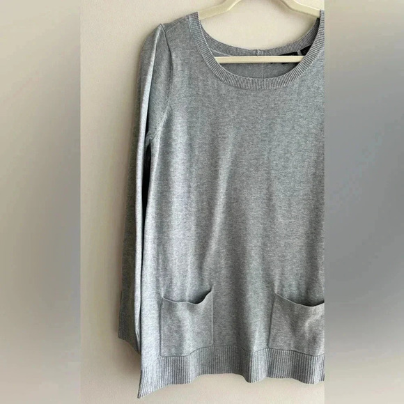 Jeanne Pierre Long Sleeve Button Back Grey Cozy Pullover Sweater, Size Medium - Picture 3 of 16
